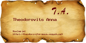 Theodorovits Anna névjegykártya