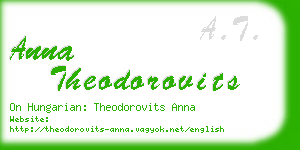 anna theodorovits business card